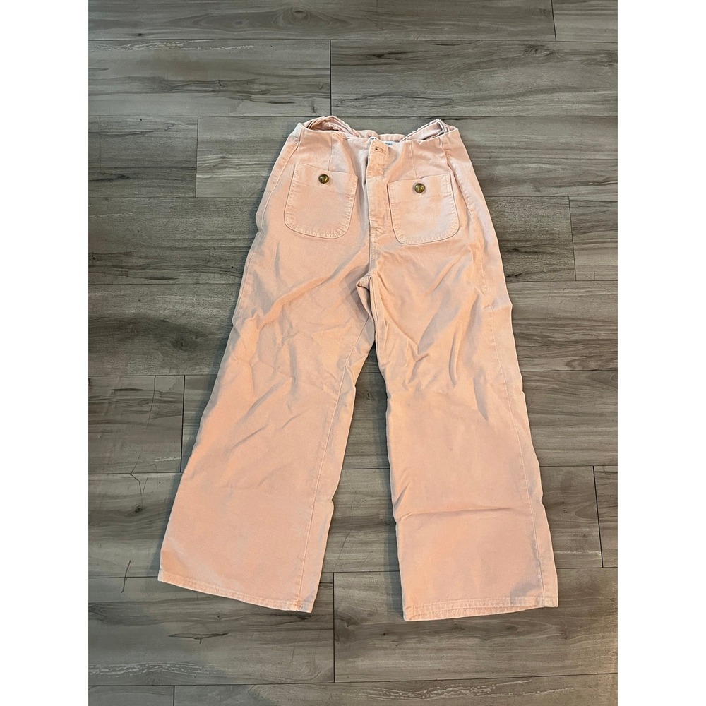 Big Bud Press Western Pants Clay Pink High Waist‎ Wide Leg Cotton Twill XS